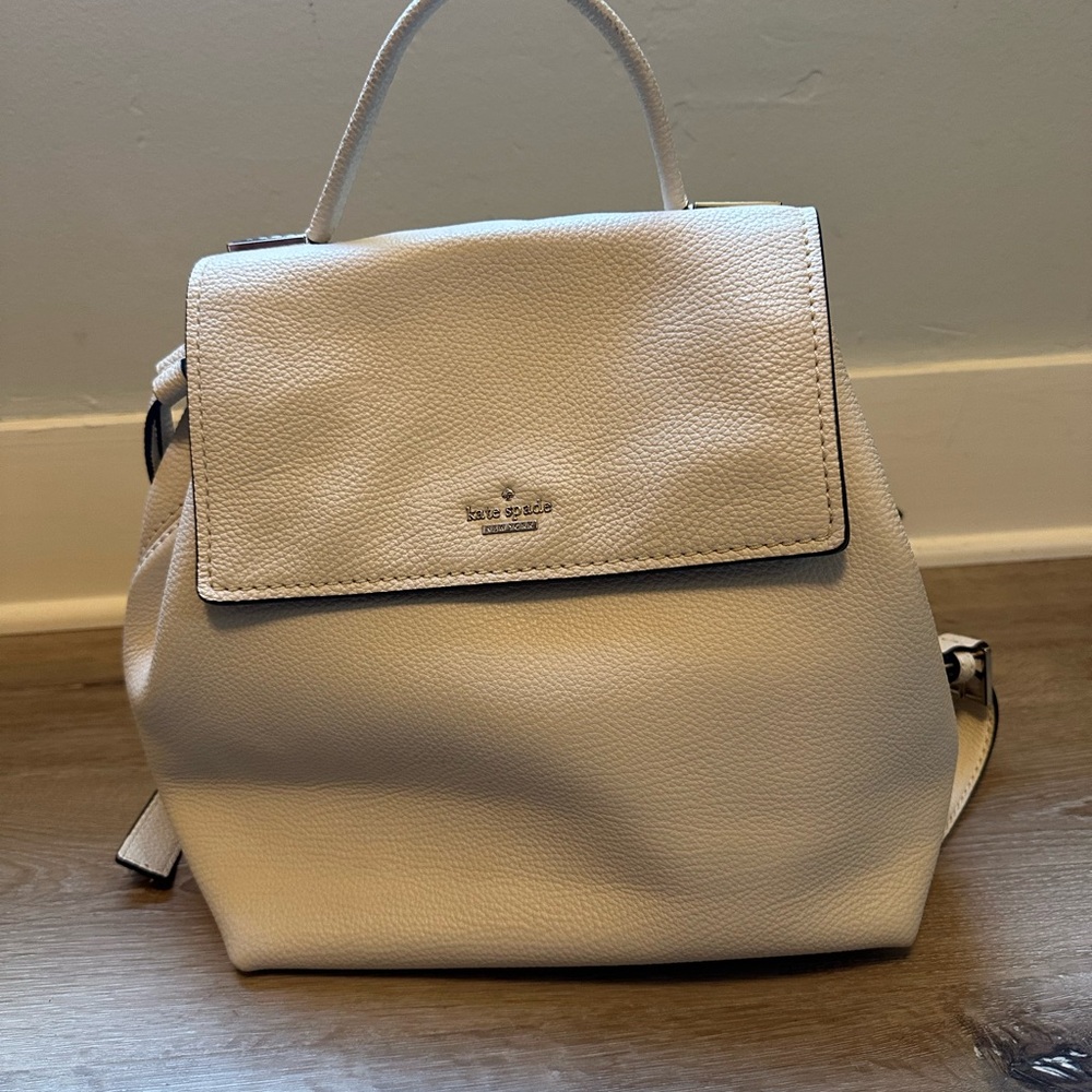 Kate Spade White Leather Backpack